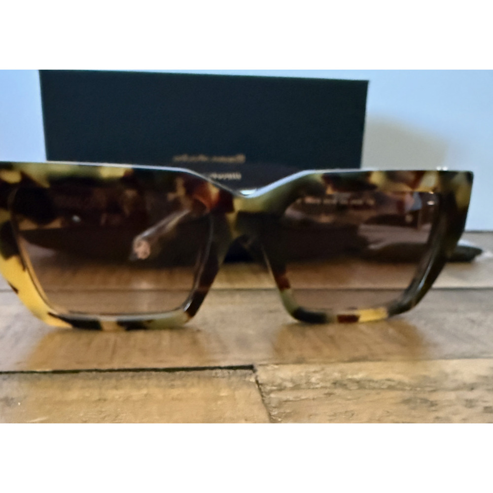 Roberto Cavalli SRC016 0AGG Sunglasses Women's Tortoise Oversized Square Italy - Picture 9 of 11